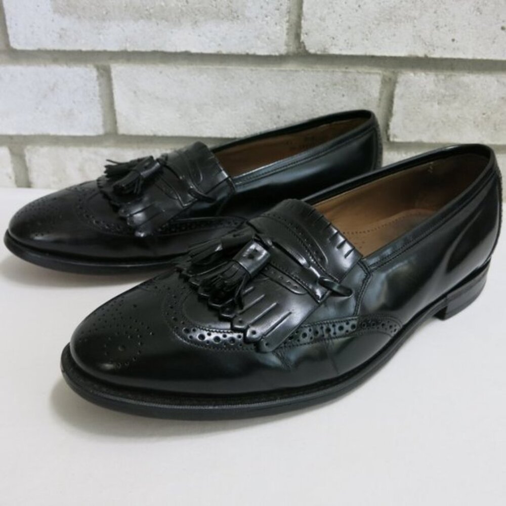 Johnston & Murphy Kiltie Tassel Brogue Leather Dress Loafers Men's Shoes 11 D/B